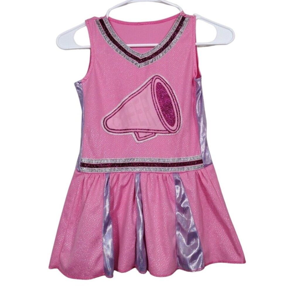 Girls Cheerleader Haloween Costume Dress Kid Size 6 School Musical Party Pink